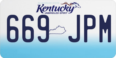 KY license plate 669JPM