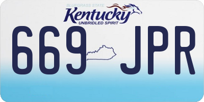 KY license plate 669JPR