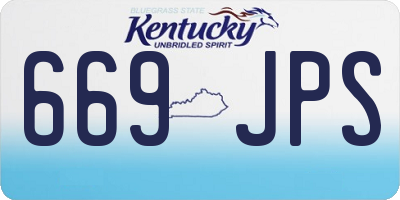 KY license plate 669JPS