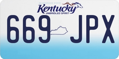 KY license plate 669JPX