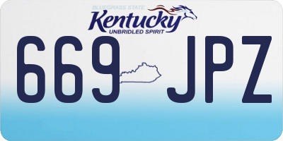 KY license plate 669JPZ