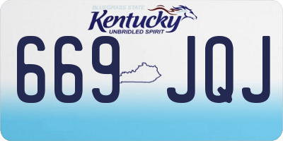 KY license plate 669JQJ