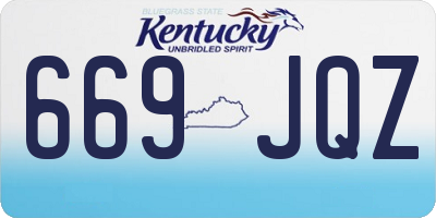 KY license plate 669JQZ