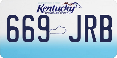 KY license plate 669JRB