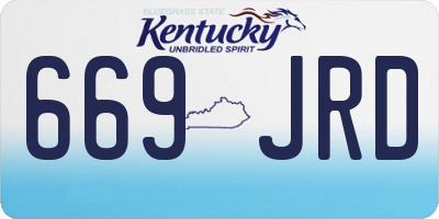 KY license plate 669JRD