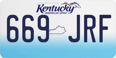 KY license plate 669JRF