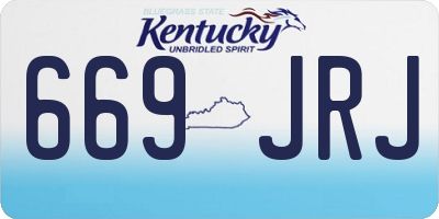 KY license plate 669JRJ