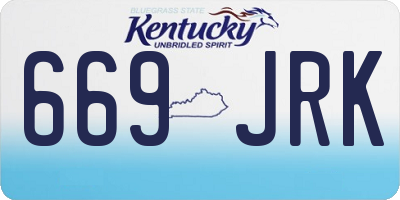 KY license plate 669JRK