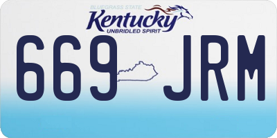 KY license plate 669JRM