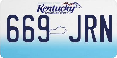 KY license plate 669JRN
