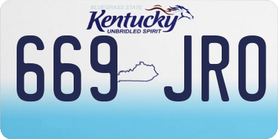 KY license plate 669JRO