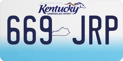 KY license plate 669JRP