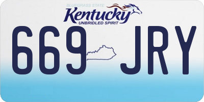 KY license plate 669JRY