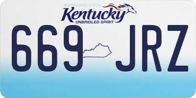 KY license plate 669JRZ