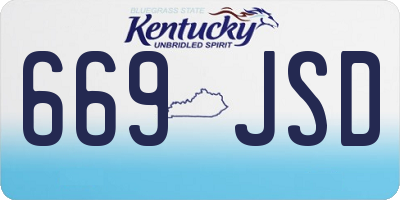 KY license plate 669JSD