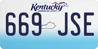 KY license plate 669JSE