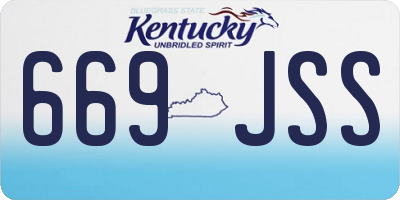 KY license plate 669JSS