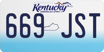 KY license plate 669JST