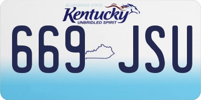 KY license plate 669JSU