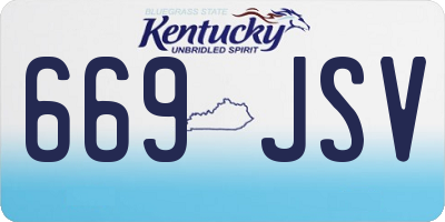 KY license plate 669JSV