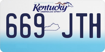 KY license plate 669JTH