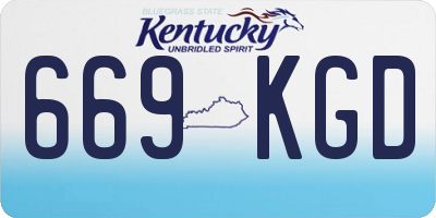 KY license plate 669KGD