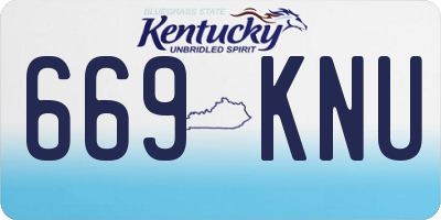 KY license plate 669KNU