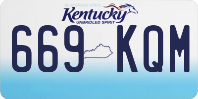 KY license plate 669KQM