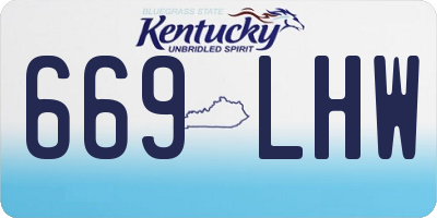 KY license plate 669LHW