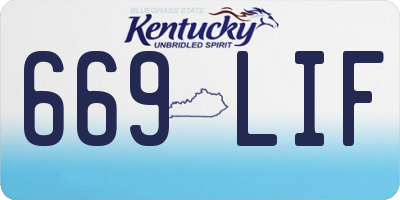 KY license plate 669LIF