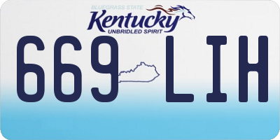 KY license plate 669LIH