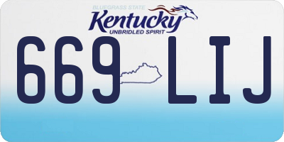 KY license plate 669LIJ