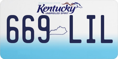KY license plate 669LIL