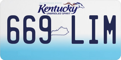 KY license plate 669LIM