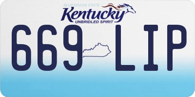 KY license plate 669LIP