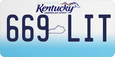 KY license plate 669LIT