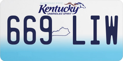 KY license plate 669LIW