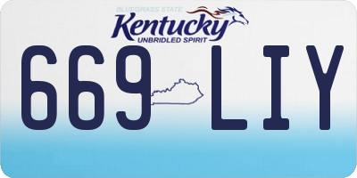 KY license plate 669LIY