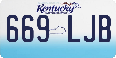 KY license plate 669LJB