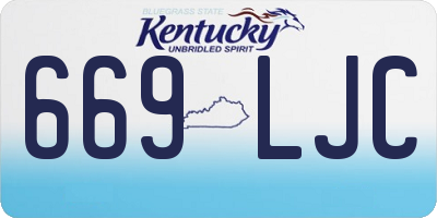 KY license plate 669LJC