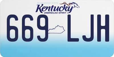 KY license plate 669LJH