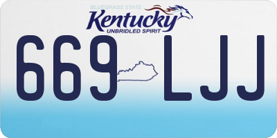 KY license plate 669LJJ