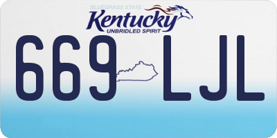 KY license plate 669LJL