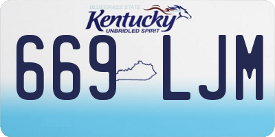 KY license plate 669LJM