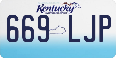 KY license plate 669LJP