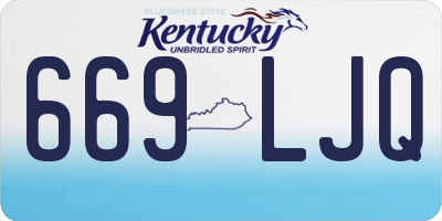 KY license plate 669LJQ