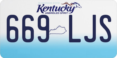 KY license plate 669LJS