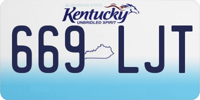 KY license plate 669LJT