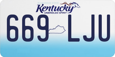 KY license plate 669LJU
