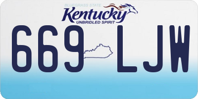 KY license plate 669LJW